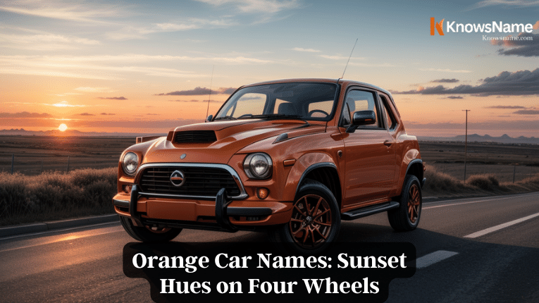 Orange Car Names Sunset Hues on Four Wheels